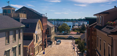 A view of historic Centre Street in New Bedford Whaling National Historical Park