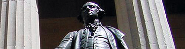 George Washington was inaugurated on the site of today's Federal Hall, located across from the New York Stock Exchange on Wall Street