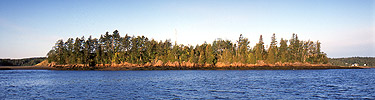 The eastern shore of Saint Croix Island. Copyright Sara Gray.