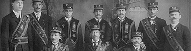 Some officers of the St. Joseph Society, a Polish organization in Salem founded in 1894. NPS collections.