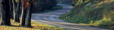 Skyline Drive gently meanders through Shenandoah's fall colors.