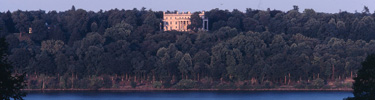 View of Vanderbilt Mansion from West side of Hudson River