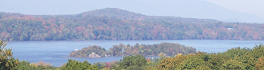 View of Esopus Island from the Vanderbilt Overlook
