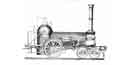 drawing of the locomotive George Washington