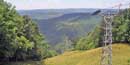 Aerial tram system that takes visitors down nearly 1000 feet into the gorge, to Bluestone National Scenic River.