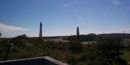 The two lighthouses at Cape Henry Memorial, Virginia