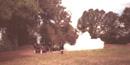 Lambs Artillery, a living history gun crew, fires a replica 18 pounder siege gun