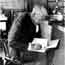 Thomas Edison taking notes in the Chemistry Lab.