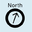 Arrow pointing north.