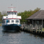 Ferry at dock. Ferry at dock.