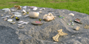 Tribute items left by visitors at Flight 93