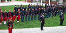 Troops assembling on the Fort McHenry parade.