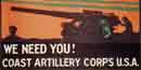 World War I recruiting poster for the Coastal Artillery Corps.