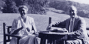 Franklin and Eleanor on the grounds of Springwood
