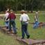 Children walking on the foundations of Historic Jamestown