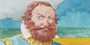 Water color portrait of Captian John Smith