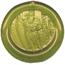 Green glass paper weight from Historic Jamestown