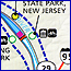 A small section of the park map showing the river