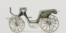 Horse-drawn carriage called a victoria