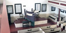 The bow-shaped pulpit of the Seamen's Bethel