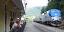AMTRAK train at Thurmond, WV