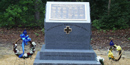 Carved stone monument at Cold Harbor battlefield