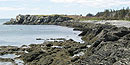 View of rugged shoreline.