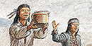 Native Americans assist French settlers.