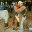 Demonstration of casting a sculpture in bronze