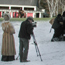 Filming a winter scene at Saint-Gaudens NHS for the new documentary on Austustus Saint-Gaudens