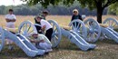 Volunteers repaint artillery on National Public Lands Day