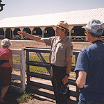Park Ranger conducting an Exploring Eisenhower farm tour.