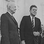 President Eisenhower with President-elect Kennedy. Courtesy of Barbara Eisenhower.