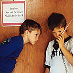 Junior Secret Service trainees contact the Agent-in Charge using the Secret Service radio.