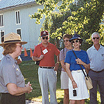 Park ranger providing a behind the scenes tour for Eisenhower Academy participants.