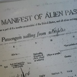 Copy of steamship manifest