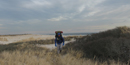 Winter Backpacker in Fire Island Wilderness. Winter Backpacker in Fire Island Wilderness.