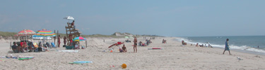 Lifeguards watch over Sailors Haven beach.