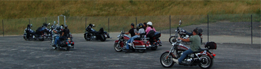 Motorcycles parking at the Western Overlook