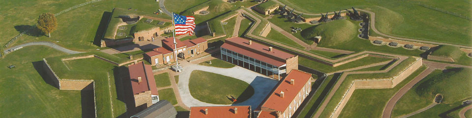The Garrison Flag flies over Fort McHenry.