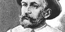 Black and white illustration of Peter Minuet Black and white illustration of Peter Minuet