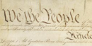 Detail of the US Constitution, featuring the text Detail of the US Constitution, featuring the text