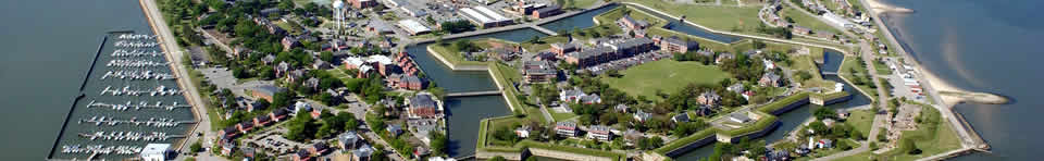Aerial View of Fort Monroe National Monument