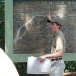 Park intern leading a walking tour Park intern leading a walking tour