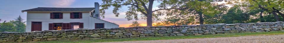Sunken Road, Stone Wall and Innis House