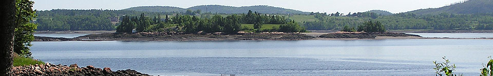 Saint Croix Island in middle of river