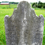Virginia Watson's headstone in Bracketts Cemetery. Photo courtesy K. Edward Lay. Virginia Watson's headstone in Bracketts Cemetery. Photo courtesy K. Edward Lay.