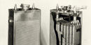 A set of storage batteries used as display models for the Edison Company. A set of storage batteries used as display models for the Edison Company.