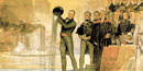 Governor DeWitt Clinton pours water from Lake Erie into the Atlantic Ocean at New York City. Governor DeWitt Clinton pours water from Lake Erie into the Atlantic Ocean at New York City.