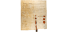 The Fort Stanwix Treaty of 1784, signed between the United States and the Iroquois Nation. Written on parchment paper The Fort Stanwix Treaty of 1784, signed between the United States and the Iroquois Nation. Written on parchment paper